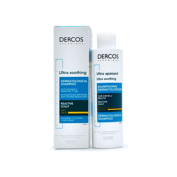 Vichy Dercos Ultra Soothing Καταπραϋντικό Σαμπουάν Για Ξηρά Μαλλιά 200ml 