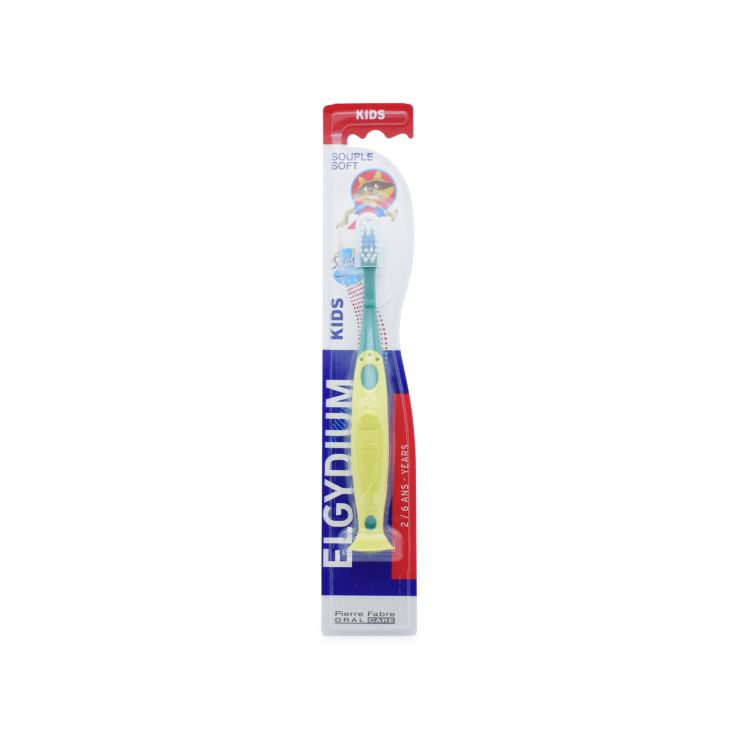 Elgydium Οδοντόβουρτσα Kids Souple Soft 2-6 years Πράσινη 1 τμχ 3577056001444