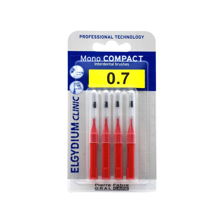 Elgydium Mono Compact 0.7 Κόκκινο 4 τμχ