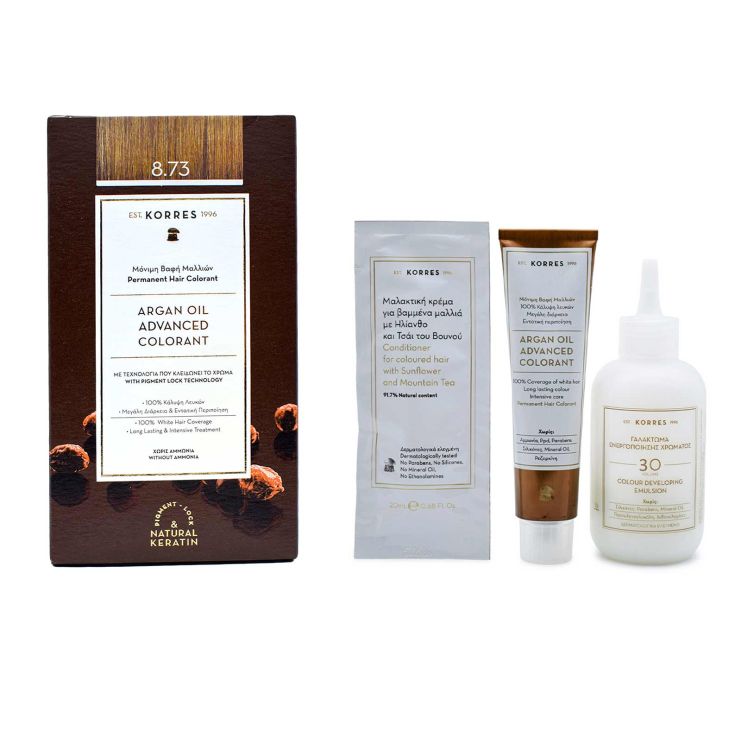 Korres Argan Oil Advanced Colorant 8.73 Χρυσή Καραμέλα