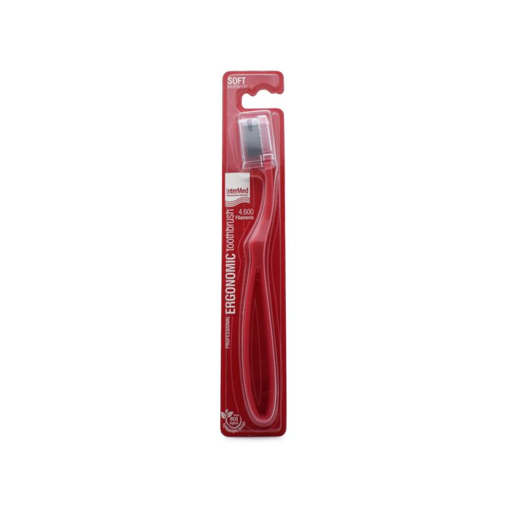 Intermed Professional Ergonomic Οδοντόβουρτσα Soft Κόκκινο 1 τμχ