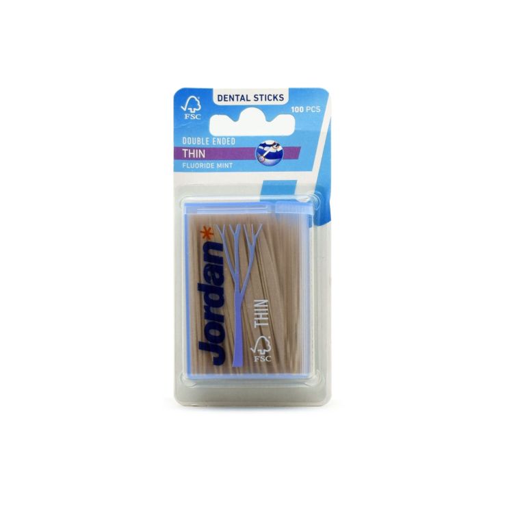 Jordan Sticks Double-ended Thin Fluor / Mint 100 οδοντογλυφίδες 