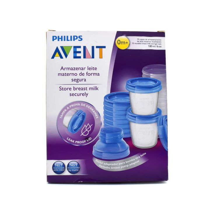 Philips Avent Reusable Breast Milk Storage Cups 10 cups SCF618/10