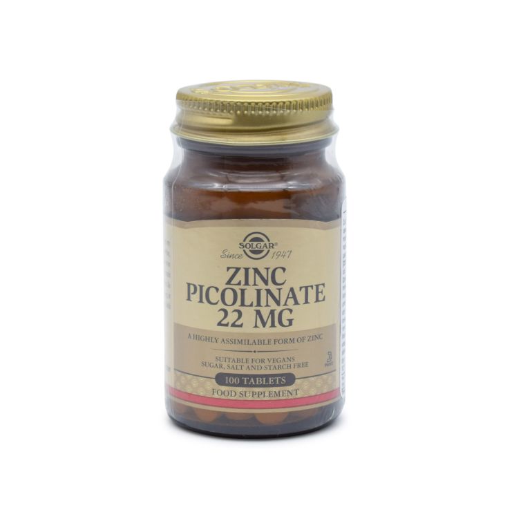 Solgar Zinc Picolinate 22mg 100 ταμπλέτες