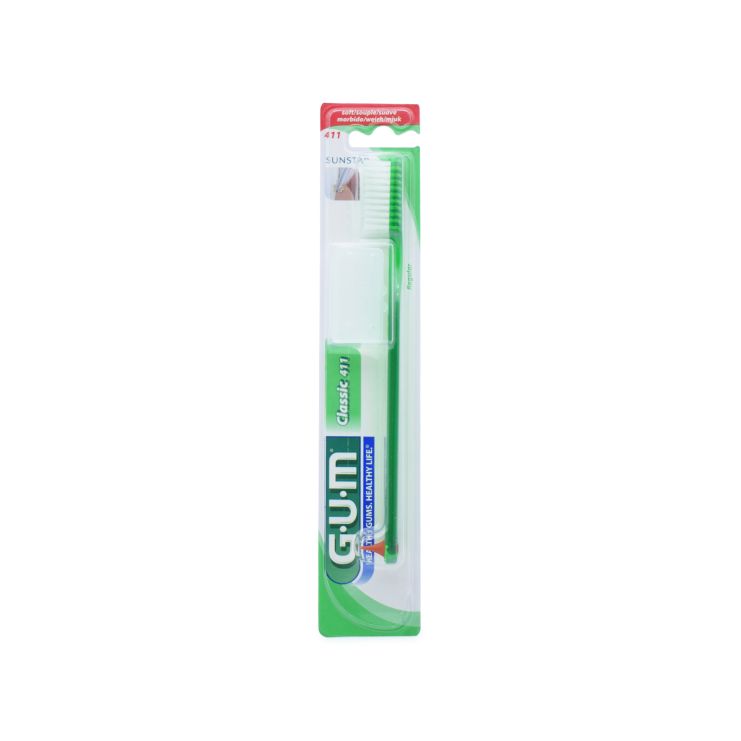 Sunstar Gum Οδοντόβουρτσα 411 Classic Soft Πράσινη 070942004114 1 τμχ