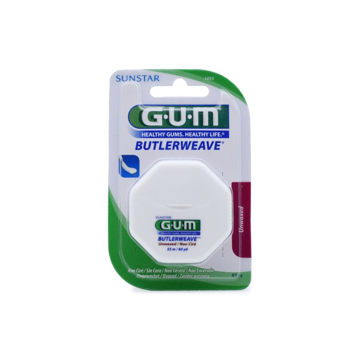 Sunstar Gum  Butlerweave Unwaxed 1055 Dental Floss 55m