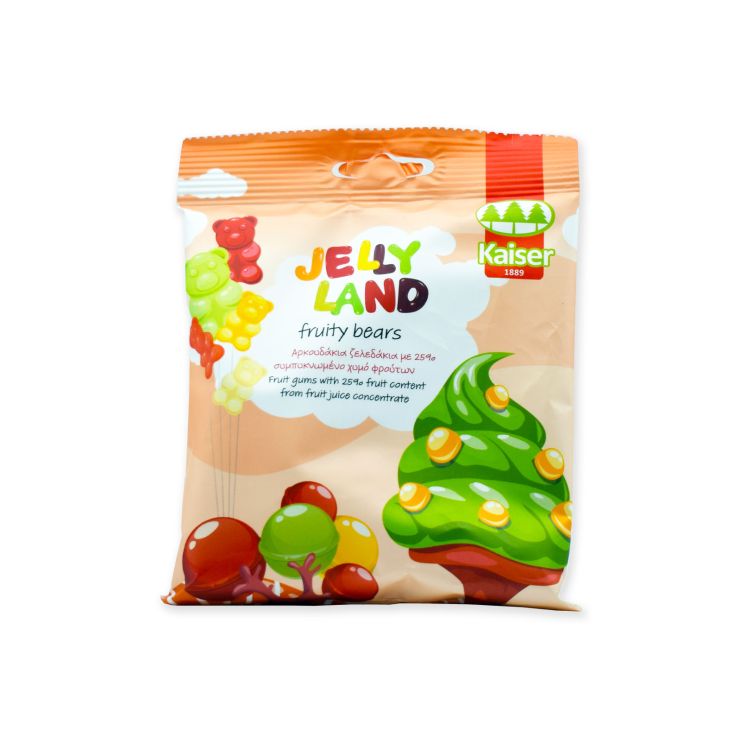 Kaiser 1889 Jelly Land Fruity bears (Αρκουδάκια Ζελεδάκια με Συμπυκνωμένο Χυμό Φρούτων) 100gr