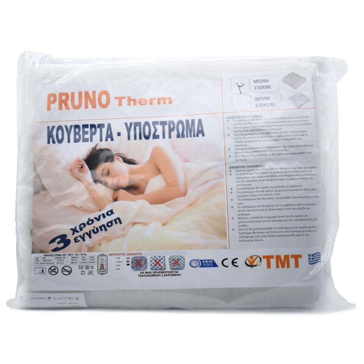 Pruno Therm Μονή Ηλεκτρική Κουβέρτα - Υπόστρωμα 90cmx150cm 40/80W 1 τμχ