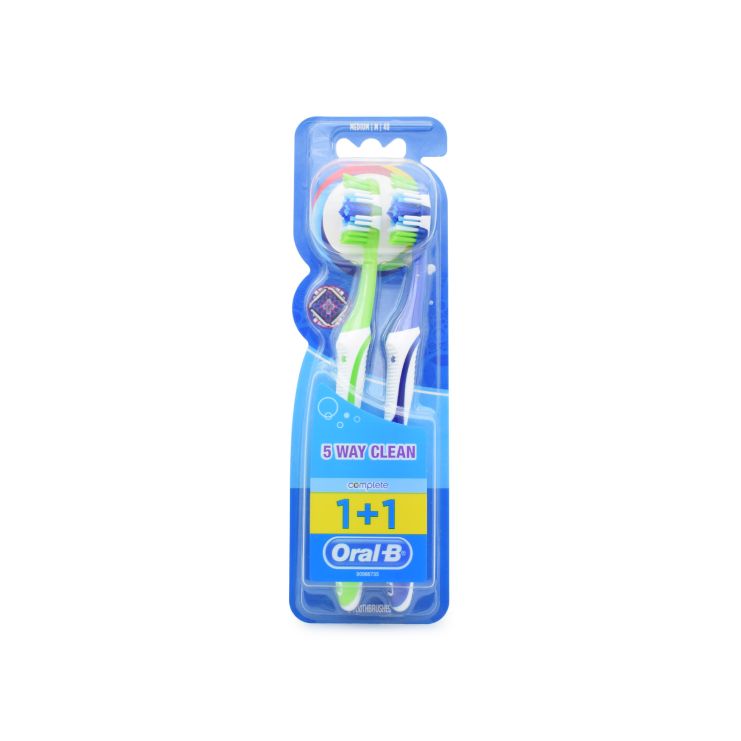 Oral-B Complete 5 Way Clean 40 Medium Μπλέ - Πράσινο 1+1 3014260020422