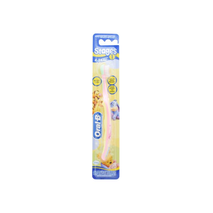 Oral-B Baby Soft Οδοντόβουρτσα Winnie 4-24 Μηνών Ροζ - Πράσινο - Κίτρινο 3014260281366