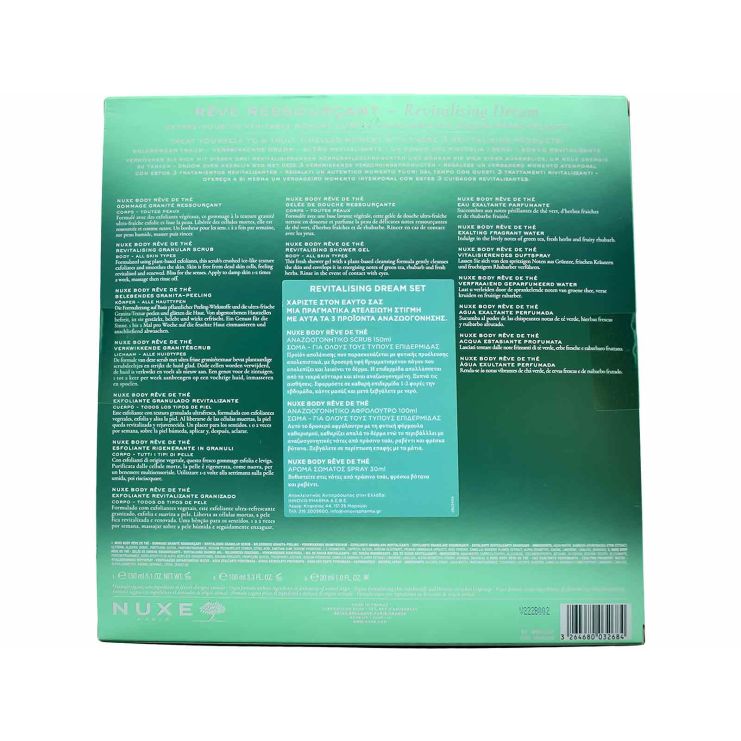 Nuxe Rêve de Thé Xmas Set με Revitalising Granular Scrub 150ml & Shower Gel 100ml & Exalting Fragrant Water 