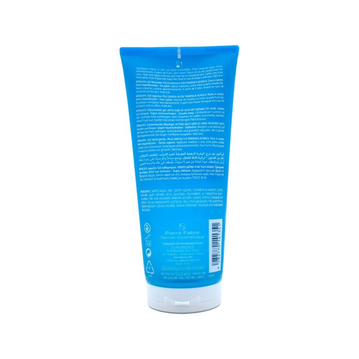 Ducray Keracnyl Αφρίζον Gel Καθαρισμού κατά της Ακμής 200ml