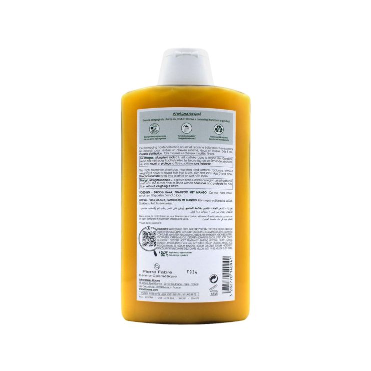 Klorane Σαμπουάν με Μάνγκο Θρέψη για Ξηρά Μαλλιά 400ml