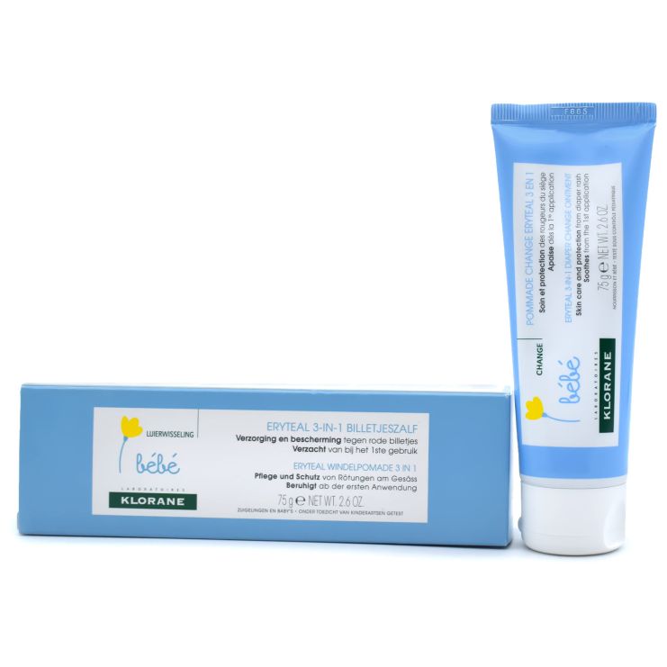 Klorane Bebe Eryteal 3 in 1 Κρέμα για την Αλλαγή της Πάνας 75g