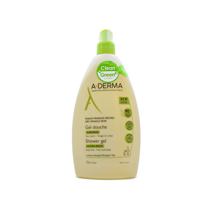A-Derma Surgras Shower Gel Εξαιρετικά Πλούσιο Ζελ Καθαρισμού για το Ξηρό Δέρμα 750ml