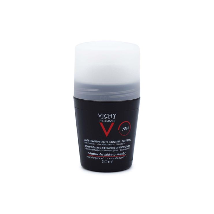 Vichy Homme Deodorant Anti-Transpirant Roll-On Αποσμητικό Για Έντονη Εφίδρωση 72h 50ml
