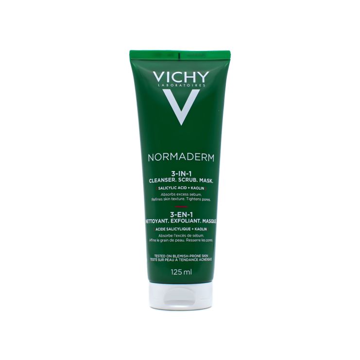 Vichy Normaderm 3 in 1 Απολέπιση & Καθαρισμός & Μάσκα Προσώπου 125ml