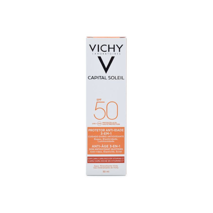 Vichy Ideal Soleil Αντιγηραντική Αντηλιακή 3σε1 SPF50 50ml