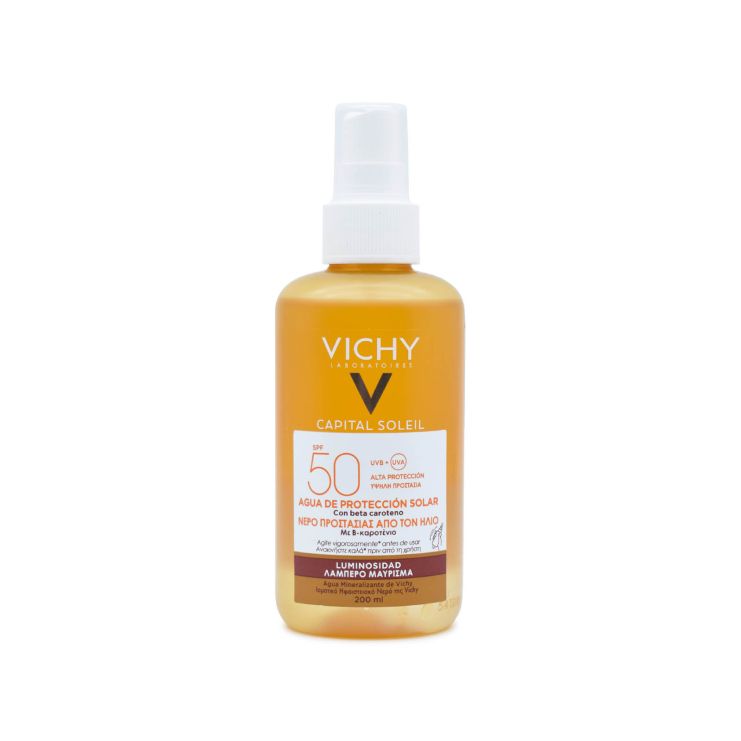 Vichy Capital Soleil Αντηλιακό Νερό Προστασίας Spray SPF 50 Για Λαμπερό Μαύρισμα 200ml