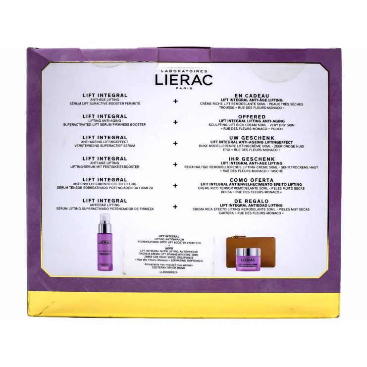 Lierac Lift Integral Superactivated Lift Serum 30ml & Lift Integral Nutri Lifting Anti-aging Rich Cream 50ml & Δερμάτινο Πορτοφόλι Wallet Rue des Fleurs Monaco