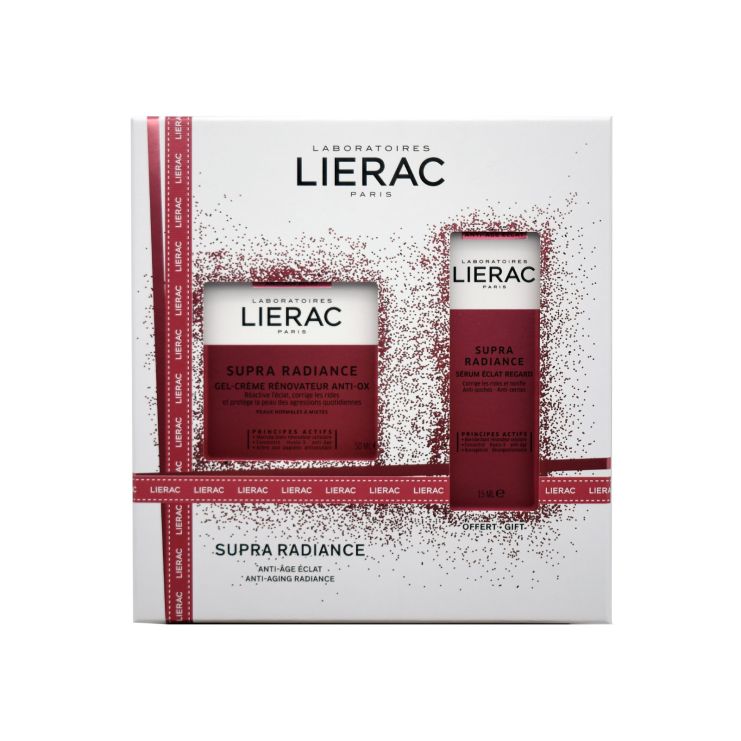 Lierac Xmas Set Supra Radiance Gel-Creme Anti-Ox Renovator 50ml & Serum Eclat Regard 15ml