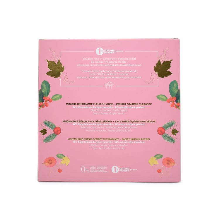 Caudalie The 40ml Moisturising Sorbet & S.O.S Thirst-Quenching Serum 10ml & Instant Foaming Cleanser 50ml 