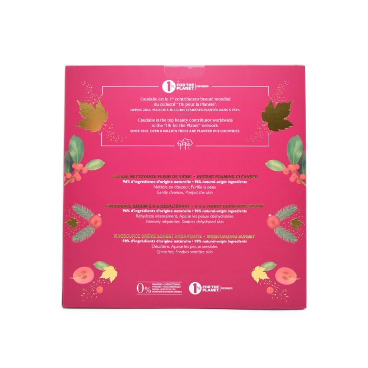 Caudalie S.O.S Thirst Quenching Serum 30ml & Instant Foaming Cleanser 50ml & Moisturising Sorbet 15ml