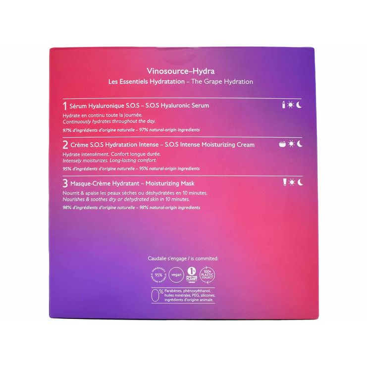 Caudalie Σετ Δώρου Vinosource-Hydra Moisturizing Cream 50ml, Hyaluronic Serum 10ml & Moisturizing Mask 15ml