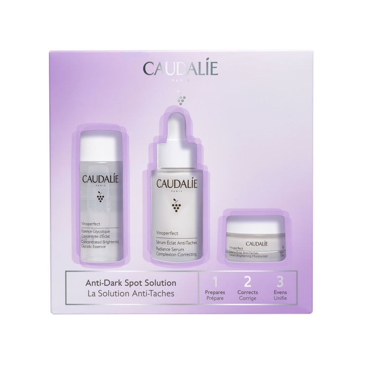 Caudalie Vinoperfect Anti-Dark Spot Solution με Essence Glycolique 50ml & Radiance Serum 30ml & Instant Brightening Moisturizer 15ml