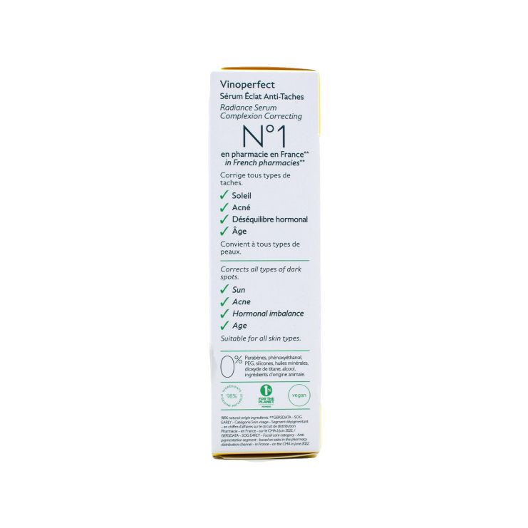 Caudalie Vinoperfect Radiance Serum Complexion Correcting 30ml & Vinosun High Protection Cream Invisible AntiWrinkle SPF50+ 25ml