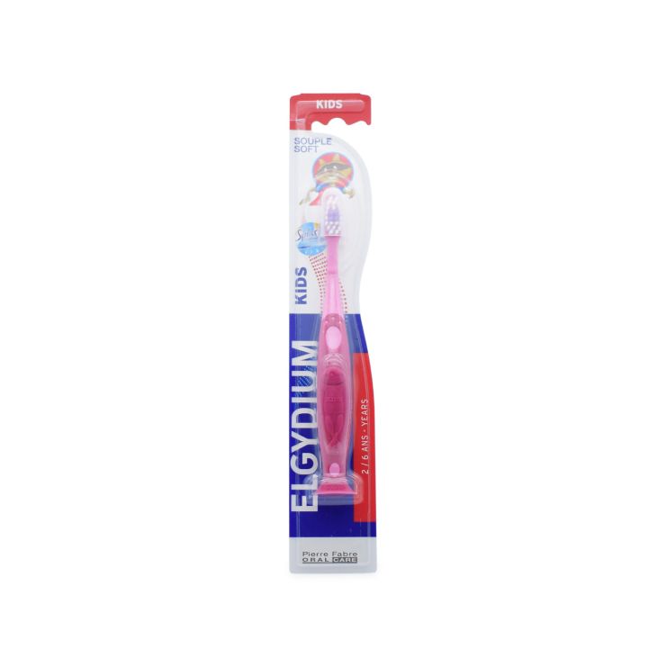 Elgydium Οδοντόβουρτσα Kids Souple Soft 2-6 years Ροζ 1 τμχ 3577056001444