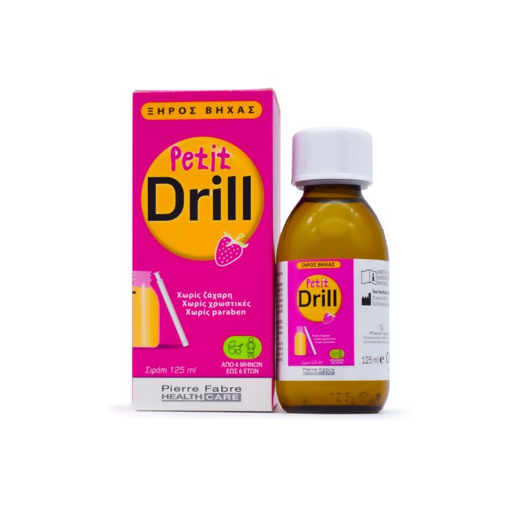 Pierre Fabre Petit Drill Σιρόπι για τον Ξηρό Βήχα & τον Ερεθισμένο Λαιμό από 6 Μηνών έως 6 ετών 125ml