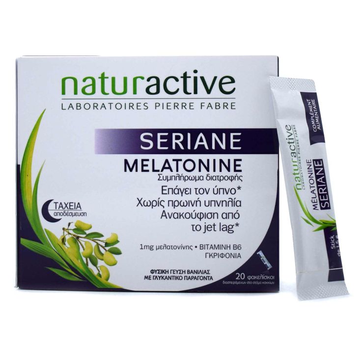 Naturactive Seriane 1μg Μελατονίνη & Βιταμίνη B6 20 φακελίσκοι