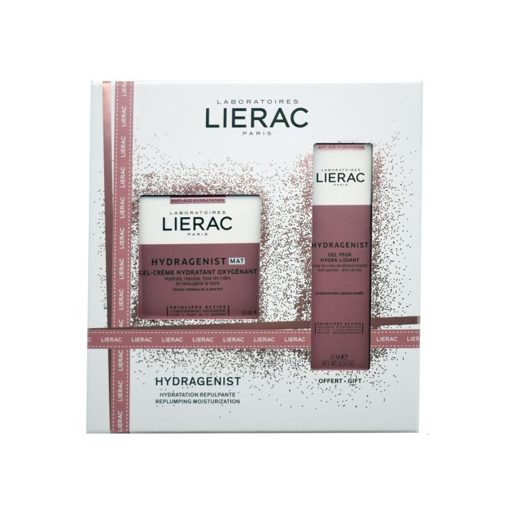 Lierac Xmas Set Hydragenist Mat Gel Cream Pot 50ml & Gel Yeux 15ml