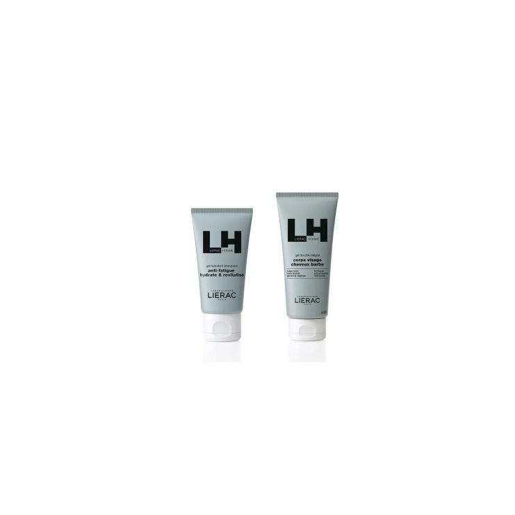 Lierac Homme The 3in1 Essential Products Energizing Moisturizing Gel 50ml &  All-Over Shower Gel 200ml