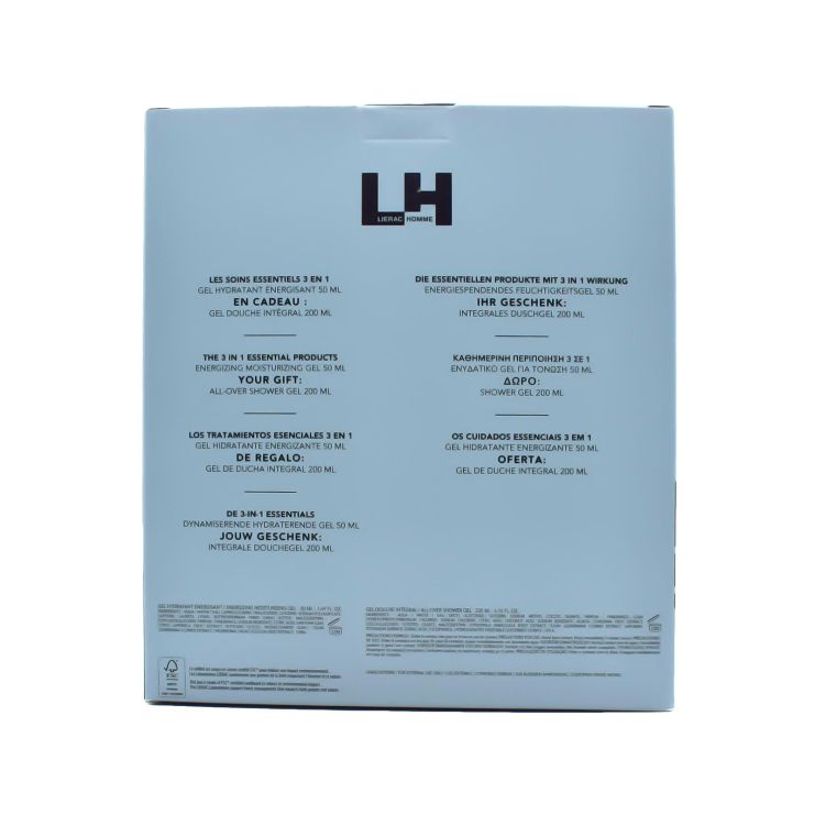 Lierac Homme The 3in1 Essential Products Energizing Moisturizing Gel 50ml &  All-Over Shower Gel 200ml