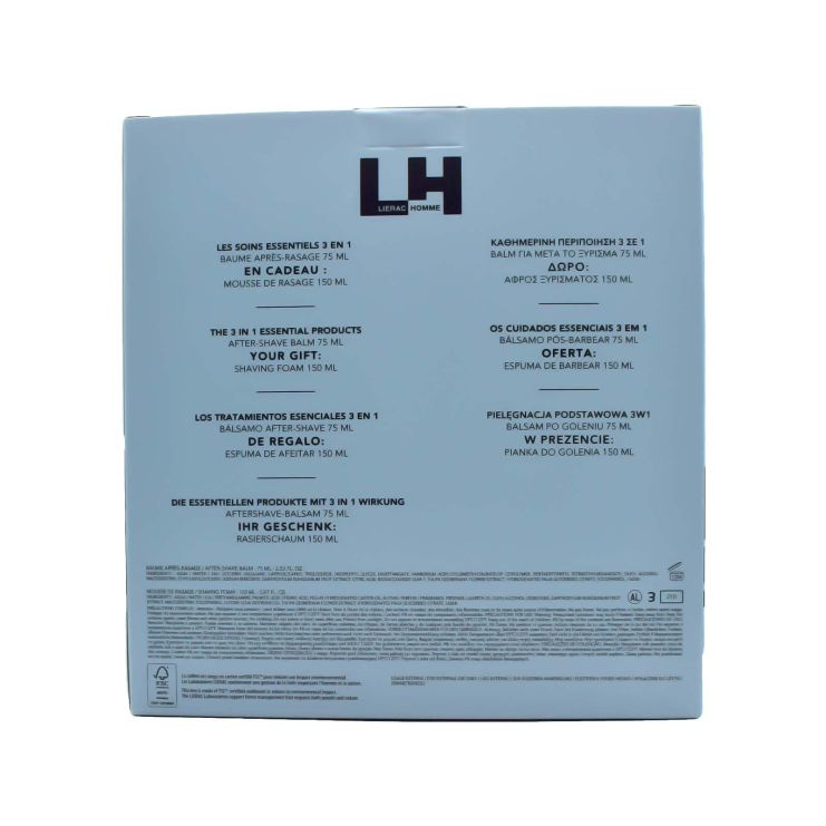 Lierac Homme The 3in1 Essential Products After Shave Balm 75ml & Αφρός Ξυρίσματος 150ml