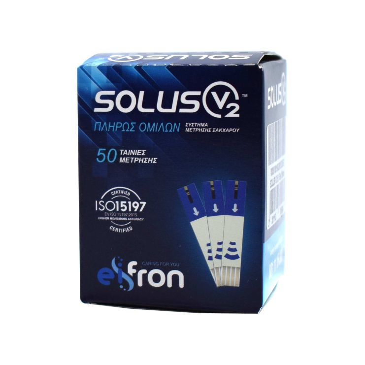 Eifron Solus V2 Ταινίες Μέτρησης Σακχάρου 50 τμχ