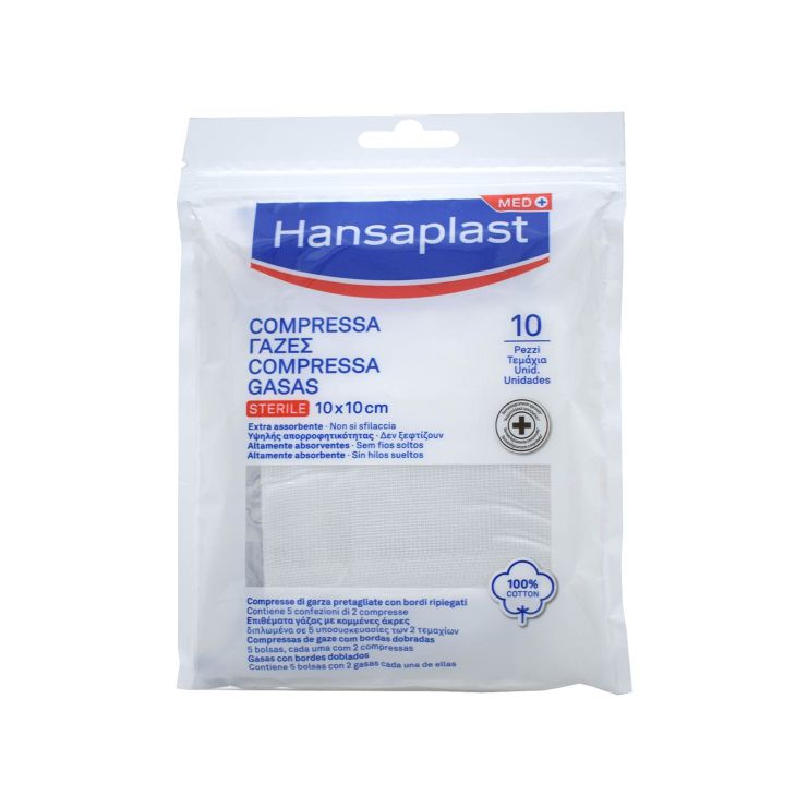 Hansaplast Med Sterile Gauze 10 x 10cm 10τμχ (Γάζες Αποστειρωμένες)