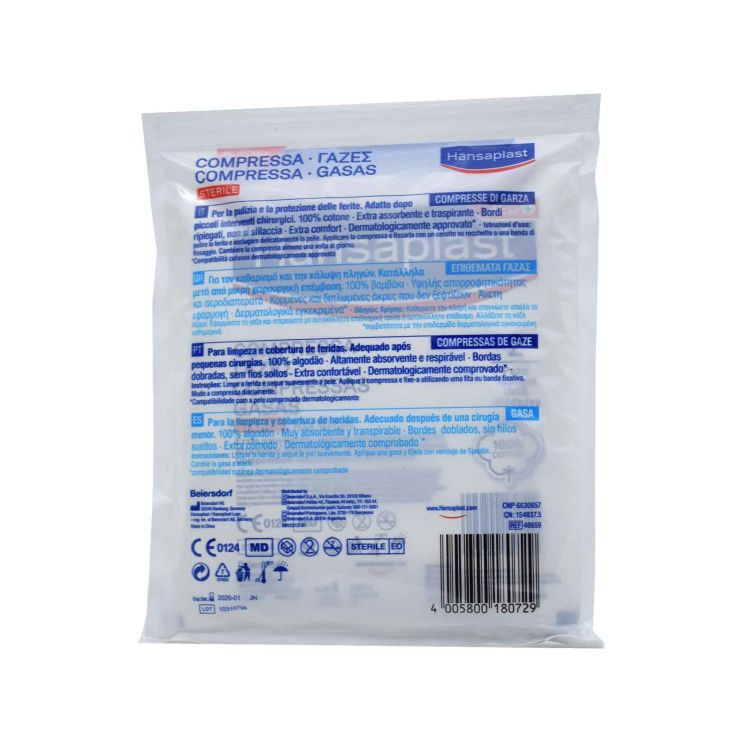 Hansaplast Med Sterile Gauze 10 x 10cm 10τμχ (Γάζες Αποστειρωμένες)
