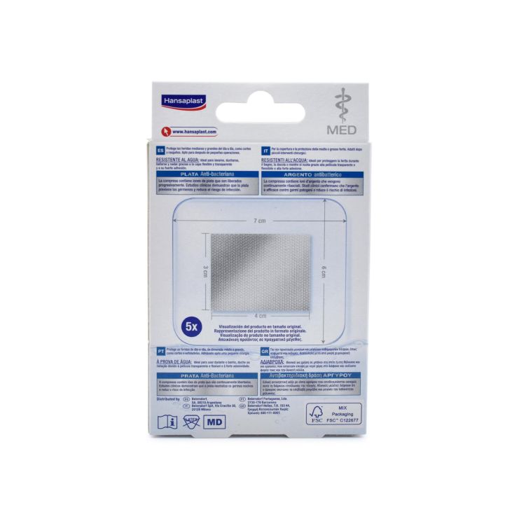 Hansaplast Antibacterial XL Aqua Protect Med 6cm x 7cm 5 επιθέματα