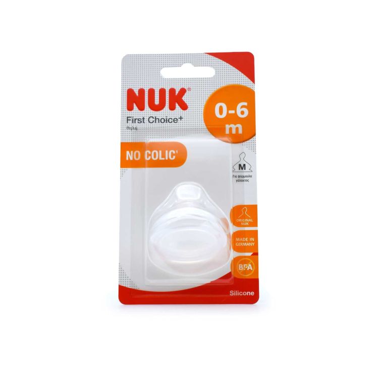 Nuk First Choice Θηλή Σιλικόνης No Colic από 6 μηνών 