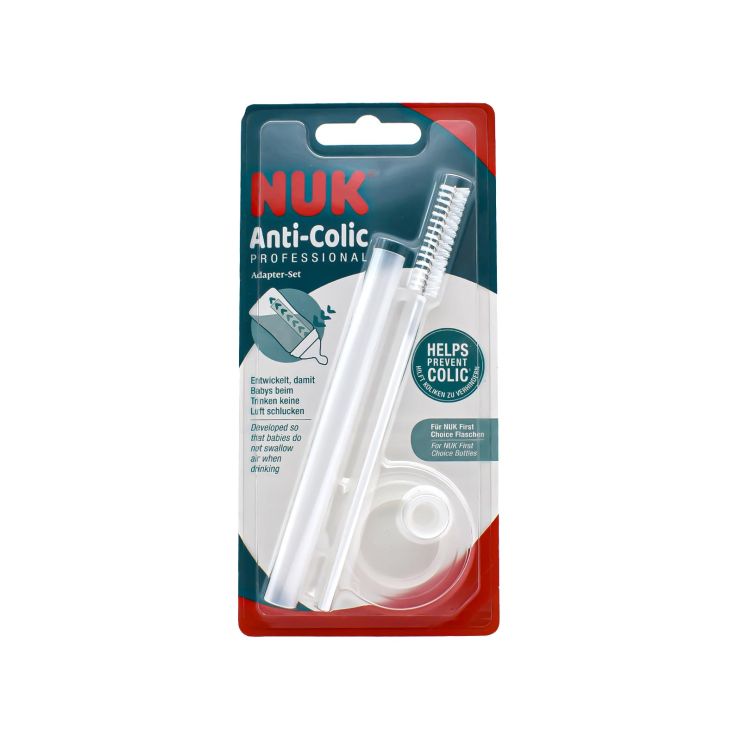 Nuk Anti-Colic Professional Adapter Set Σύστημα Διαφυγής Αέρα & Βουρτσάκι Καθαρισμού