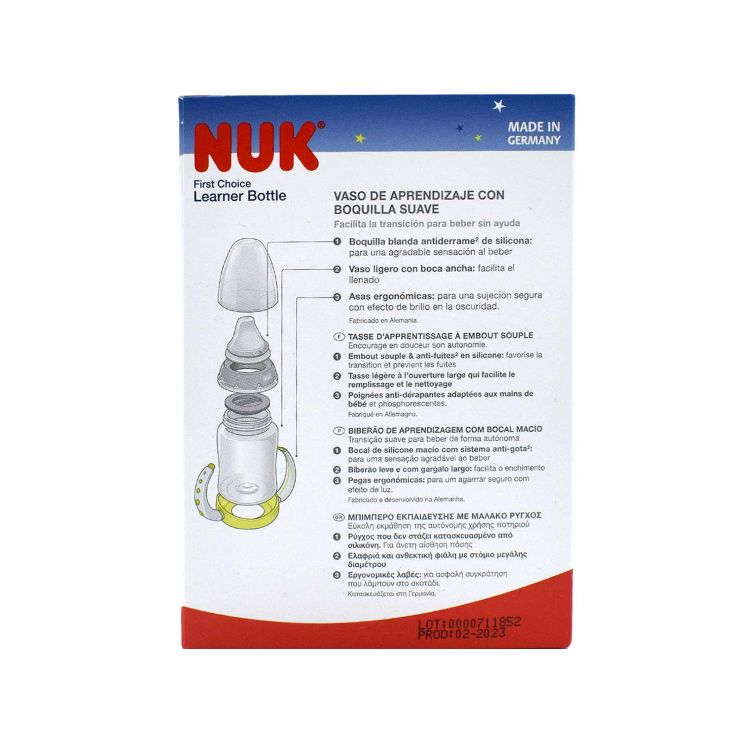 Nuk First Choice Μπιμπερό Εκπαίδευσης Night Πράσινο από 6 έως 18 μηνών 150ml