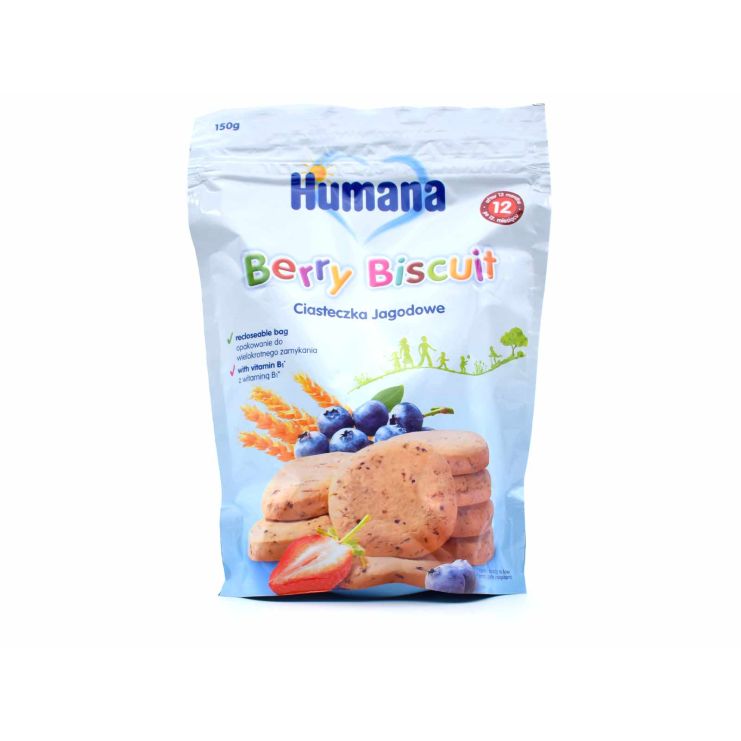 Humana Berry Biscuit Μπισκότα με Βατόμουρα 12m+ 150g 