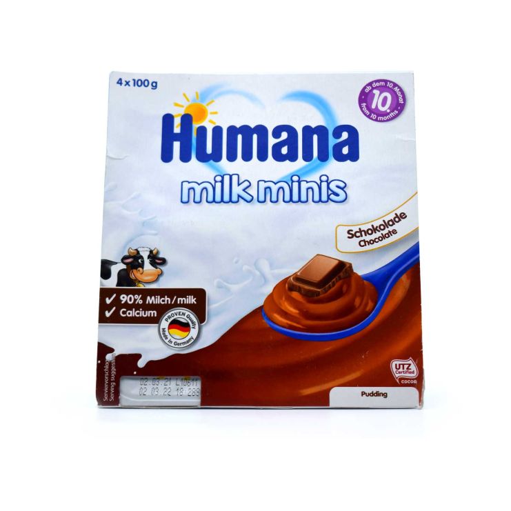 Humana Milk Minis Επιδόρπιο Γιαουρτιού με Σοκολάτα 4 x 100g 