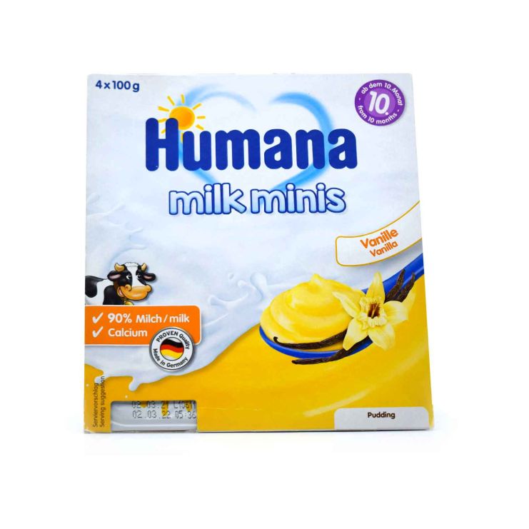 Humana Milk Minis Επιδόρπιο Γιαουρτιού με Βανίλια  4 x 100g 