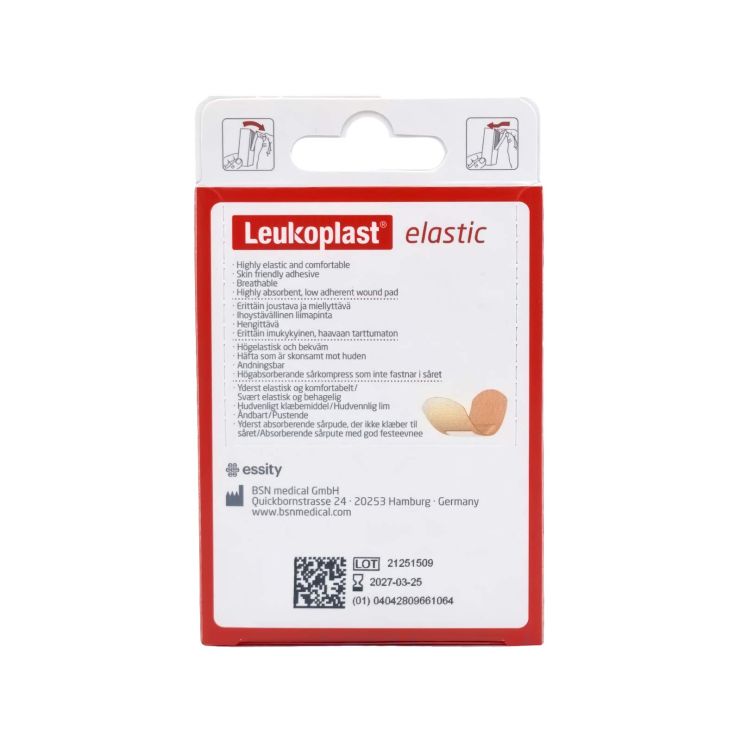 BSN Medical Leukoplast Elastic Αυτοκόλλητα Επιθέματα 2 μεγέθη 8 Επιθέματα 19mm x 72mm και 12 Επιθέματα 28mm x 72mm 20 τμχ