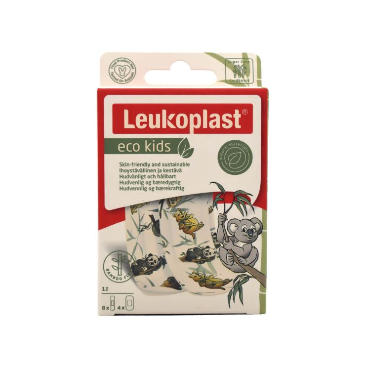 BSN Medical Leukoplast Eco Kids  Αυτοκόλλητα Επιθέματα για Παιδιά  2 μεγέθη 8 Επιθέματα  19mm x 72mm 4 Επιθέματα  38mm x 72mm 12 τμχ