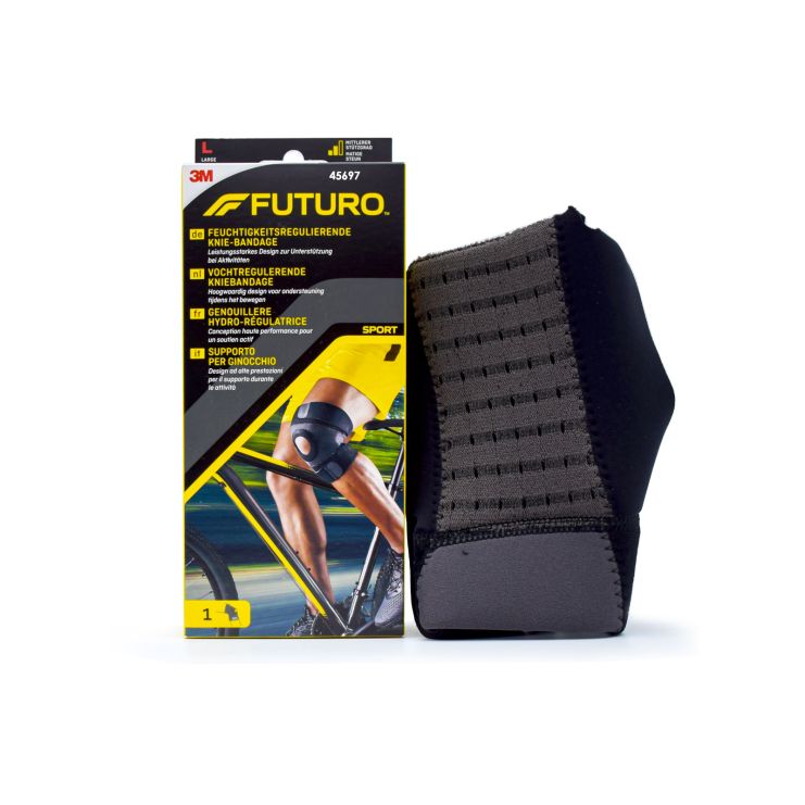 3M Futuro Sport Επιγονατίδα L (45697) Δεξί & Αριστερό Γόνατο με Τρύπα - Μαύρη